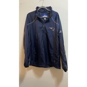 New England Patriots Reebok On Field NFL Team Apparel Pull Over Jacket Men's L